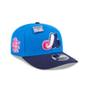 NEW ERA X BIG LEAGUE CHEW MONTREAL EXPOS NAVY VISOR MED BLUE 9SEVENTY STRETCH SNAP CAP