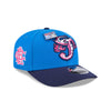 NEW ERA X BIG LEAGUE CHEW JACKSONVILLE JUMBO SHRIMP NAVY VISOR MED BLUE 9SEVENTY STRETCH SNAP CAP