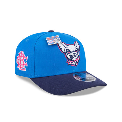 NEW ERA X BIG LEAGUE CHEW EL PASO CHIHUAHUAS NAVY VISOR MED BLUE 9SEVENTY STRETCH SNAP CAP