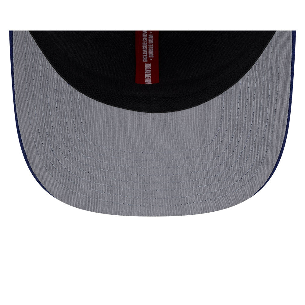 NEW ERA X BIG LEAGUE CHEW CINCINNATI REDS NAVY VISOR WHITE 9SEVENTY STRETCH SNAP CAP