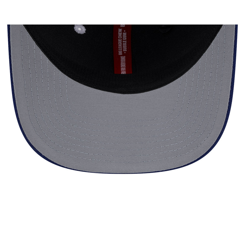 NEW ERA X BIG LEAGUE CHEW COLORADO ROCKIES NAVY VISOR WHITE 9SEVENTY STRETCH SNAP CAP