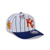 NEW ERA X BIG LEAGUE CHEW KANSAS CITY ROYALS NAVY VISOR WHITE 9SEVENTY STRETCH SNAP CAP