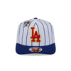 NEW ERA X BIG LEAGUE CHEW LOS ANGELES DODGERS NAVY VISOR WHITE 9SEVENTY STRETCH SNAP CAP