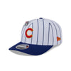 NEW ERA X BIG LEAGUE CHEW CHICAGO CUBS NAVY VISOR WHITE 9SEVENTY STRETCH SNAP CAP