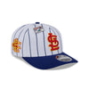 NEW ERA X BIG LEAGUE CHEW ST. LOUIS CARDINALS NAVY VISOR WHITE 9SEVENTY STRETCH SNAP CAP