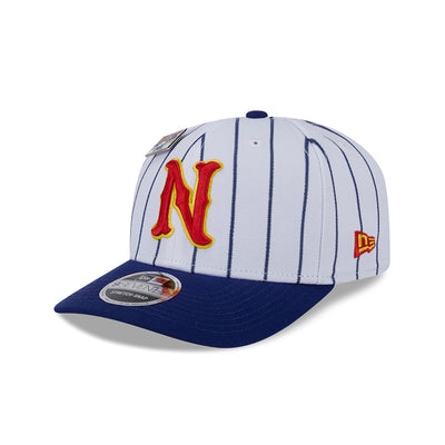 NEW ERA X BIG LEAGUE CHEW NASHVILLE SOUNDS NAVY VISOR WHITE 9SEVENTY STRETCH SNAP CAP