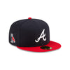 OVO® X ATLANTA BRAVES SCARLET VISOR NAVY NEW ERA 59FIFTY CAP