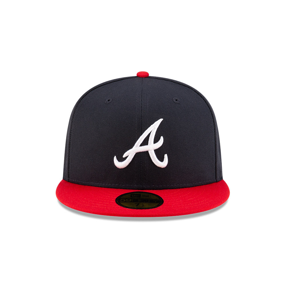 OVO® X ATLANTA BRAVES SCARLET VISOR NAVY NEW ERA 59FIFTY CAP