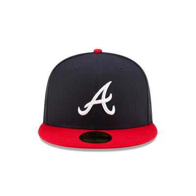 OVO® X ATLANTA BRAVES SCARLET VISOR NAVY NEW ERA 59FIFTY CAP