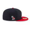 OVO® X ATLANTA BRAVES SCARLET VISOR NAVY NEW ERA 59FIFTY CAP