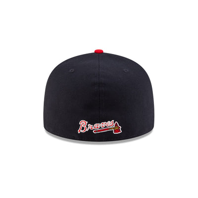 OVO® X ATLANTA BRAVES SCARLET VISOR NAVY NEW ERA 59FIFTY CAP