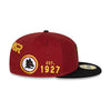 AS ROMA LOGO LIMITED EDITION BLACK VISOR RED AND A GOLD 59FIFTY CAP