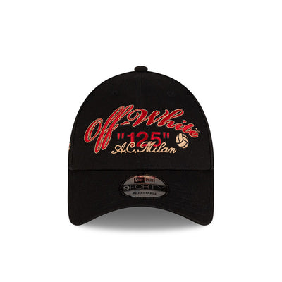 NEW ERA X OFF WHITE X AC MILAN BLACK 9FORTY CAP