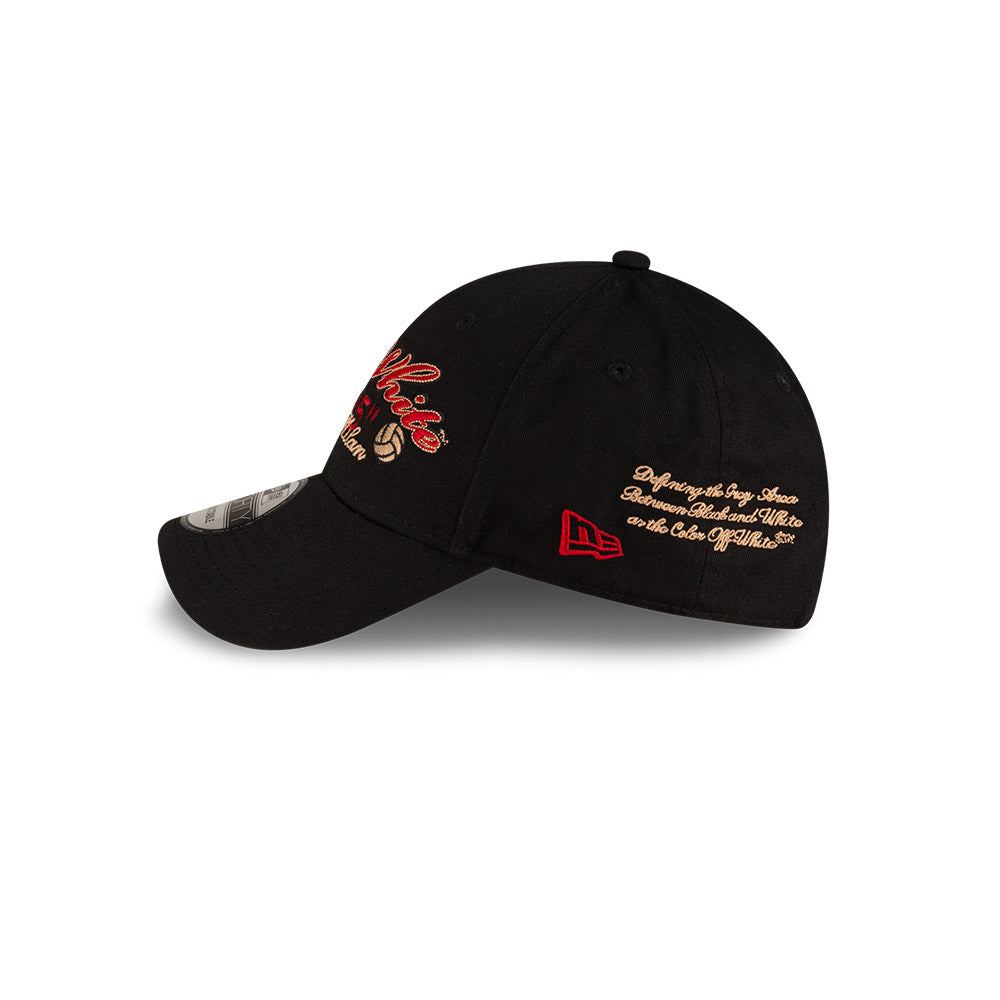 NEW ERA X OFF WHITE X AC MILAN BLACK 9FORTY CAP