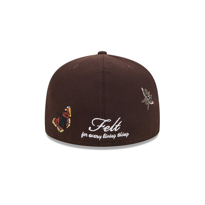 FELT X MLB SAN DIEGO PADRES DARK BROWN 59FIFTY CAP