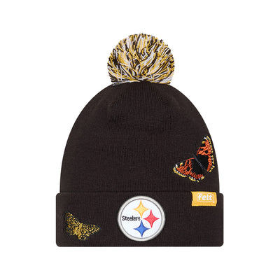 FELT X NFL PITTSBURGH STEELERS BLACK 6 DART CUFF BEANIE