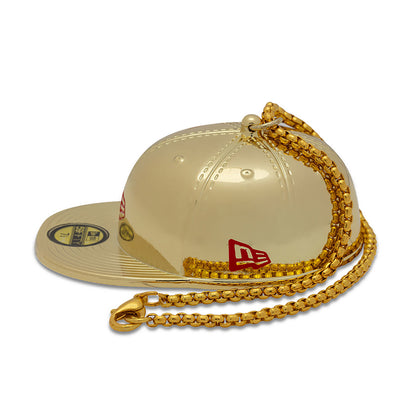 NEW ERA 2 PACK GOLD AND WHITE 59FIFTY® CAP ORNAMENT