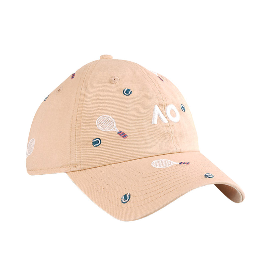 AUSTRALIAN OPEN OAT MILK EMBROIDERED CASUAL CLASSIC CAP