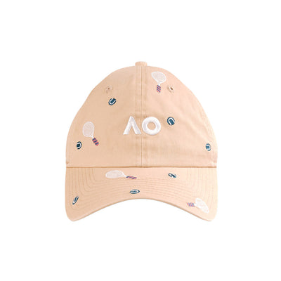 AUSTRALIAN OPEN OAT MILK EMBROIDERED CASUAL CLASSIC CAP