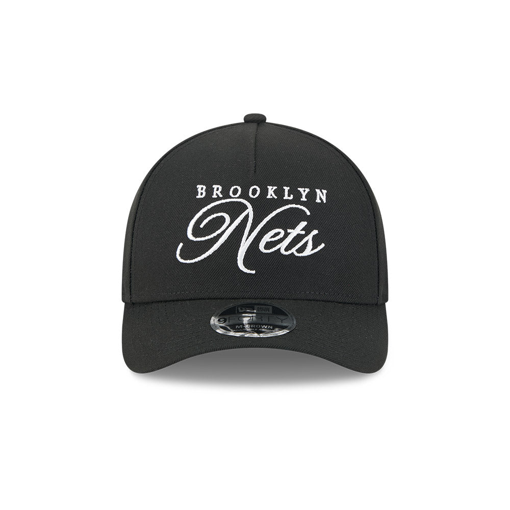 NBA BROOKLYN NETS DRAFT BLACK 9FORTY M-CROWN AF CAP