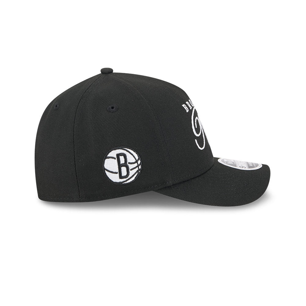 NBA BROOKLYN NETS DRAFT BLACK 9FORTY M-CROWN AF CAP