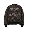 NEW ERA X ALPHA INDUSTRIES BOSTON RED SOX BLACK REVERSIBLE BOMBER JACKET