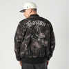 NEW ERA X ALPHA INDUSTRIES BOSTON RED SOX BLACK REVERSIBLE BOMBER JACKET