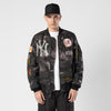 NEW ERA X ALPHA INDUSTRIES NEW YORK YANKEES BLACK REVERSIBLE BOMBER JACKET