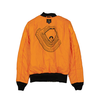 NEW ERA X ALPHA INDUSTRIES SAN FRANCISCO GIANTS BLACK REVERSIBLE BOMBER JACKET