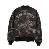 NEW ERA X ALPHA INDUSTRIES LOS ANGELES DODGERS BLACK REVERSIBLE BOMBER JACKET
