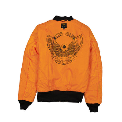 NEW ERA X ALPHA INDUSTRIES LOS ANGELES DODGERS BLACK REVERSIBLE BOMBER JACKET