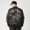 NEW ERA X ALPHA INDUSTRIES LOS ANGELES DODGERS BLACK REVERSIBLE BOMBER JACKET