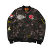 NEW ERA X ALPHA INDUSTRIES KANSAS CITY CHIEFS BLACK REVERSIBLE BOMBER JACKET