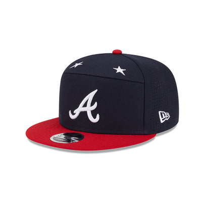 MLB ALL STAR GAME ATLANTA BRAVES 2-TONE RED VISOR NAVY SPLIT PANEL 9FIFTY CAP