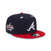 MLB ALL STAR GAME ATLANTA BRAVES 2-TONE RED VISOR NAVY SPLIT PANEL 9FIFTY CAP