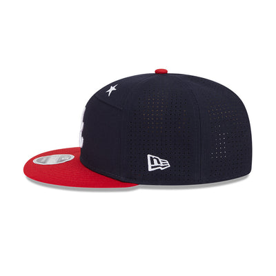 MLB ALL STAR GAME ATLANTA BRAVES 2-TONE RED VISOR NAVY SPLIT PANEL 9FIFTY CAP