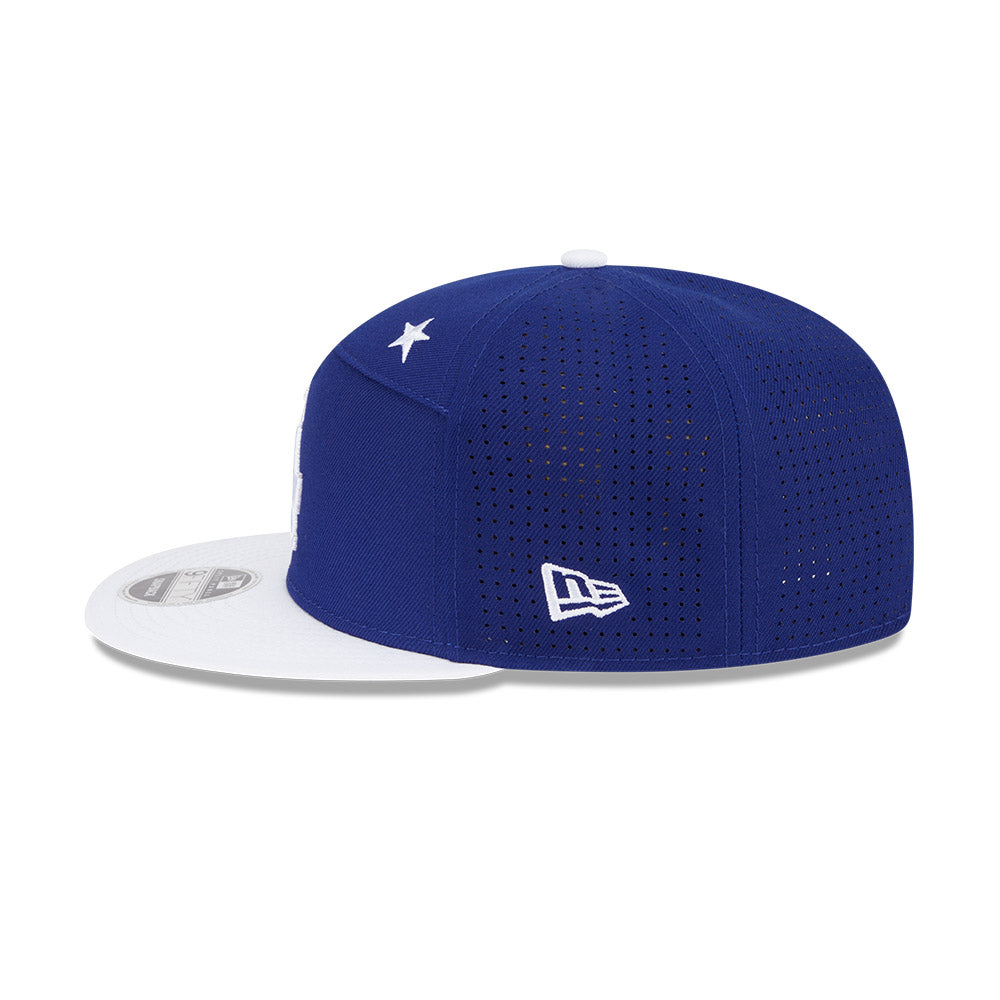 MLB ALL STAR GAME LOS ANGELES DODGERS 2-TONE WHITE VISOR DARK BLUE SPLIT PANEL 9FIFTY CAP