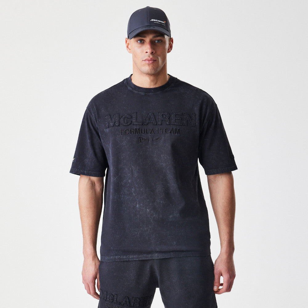 MCLAREN FORMULA 1 TEAM WASHED BLACK OVERSIZED SHORT SLEEVE T-SHIRT