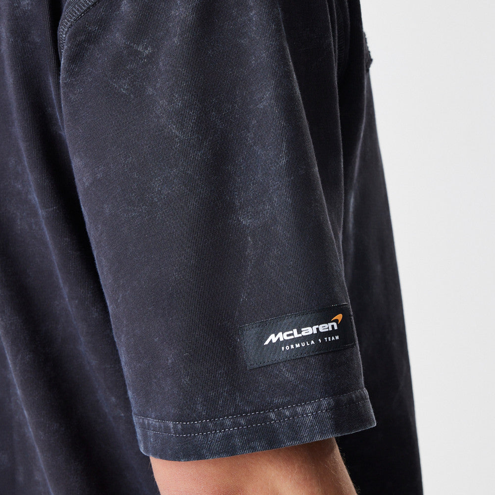 MCLAREN FORMULA 1 TEAM WASHED BLACK OVERSIZED SHORT SLEEVE T-SHIRT