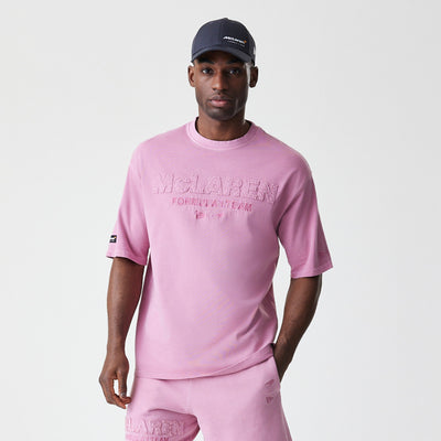 MCLAREN FORMULA 1 TEAM WASHED COSMETIC PINK OVERSIZED SHORT SLEEVE T-SHIRT