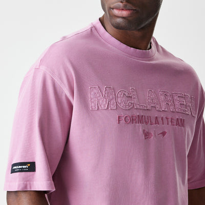 MCLAREN FORMULA 1 TEAM WASHED COSMETIC PINK OVERSIZED SHORT SLEEVE T-SHIRT