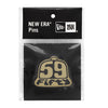NEW ERA 59FIFTY® DAY 59FIFTY CAP BLACK AND GOLD PIN