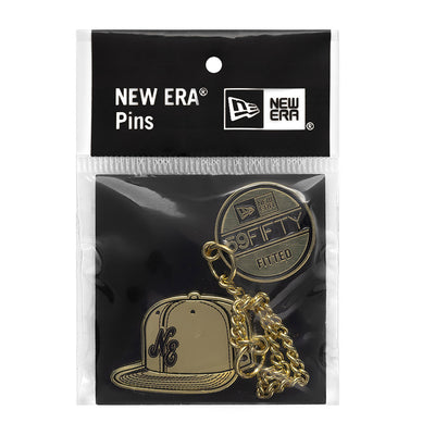 NEW ERA 59FIFTY® DAY CAP & STICKER CHAIN BLACK AND GOLD PIN