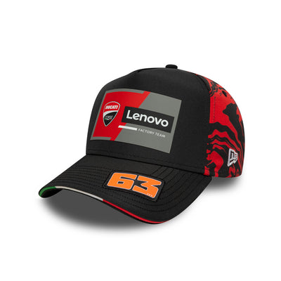 DUCATI LENOVO TEAM MISANO RACE SPECIAL PECCO BAGNAIA 63 BLACK 9FORTY EF CAP