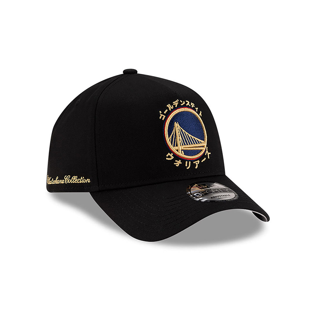 NEW ERA X HYPERFLY KATAKANA X NBA GOLDEN STATE WARRIORS BLACK 9FORTY AF CAP