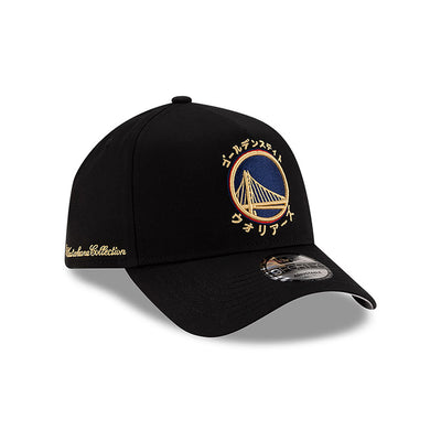 NEW ERA X HYPERFLY KATAKANA X NBA GOLDEN STATE WARRIORS BLACK 9FORTY AF CAP