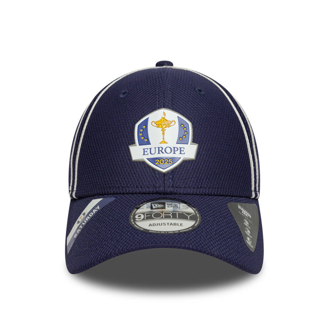 RYDER CUP 2025 TEAM EUROPE REPLICA SATURDAY DIAMOND ERA 2-TONE BORWN UNDERVISOR NAVY 9FORTY CAP