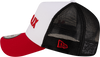 NEW ERA X NETFLIX 2-TONE SCARLET VISOR WHITE 9FORTY AF TRUCKER CAP