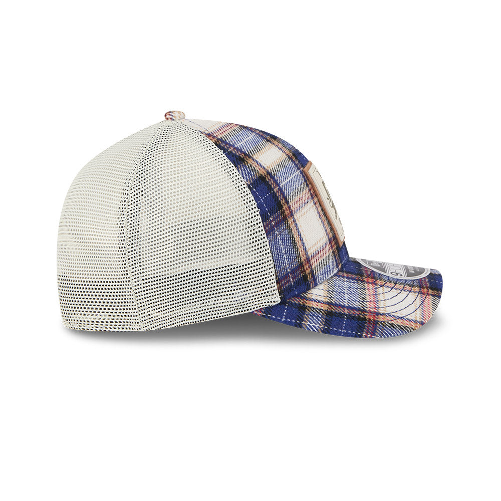 VISA CASH APP RACING BULLS AUSTIN PLAID FLANNEL DARK BLUE 9FORTY MC CAP