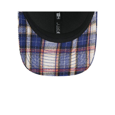 VISA CASH APP RACING BULLS AUSTIN PLAID FLANNEL DARK BLUE 9FORTY MC CAP